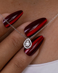 18K White Gold Diamond Necklace - RA7910