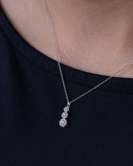 18K White Gold Diamond Necklace - SA2376