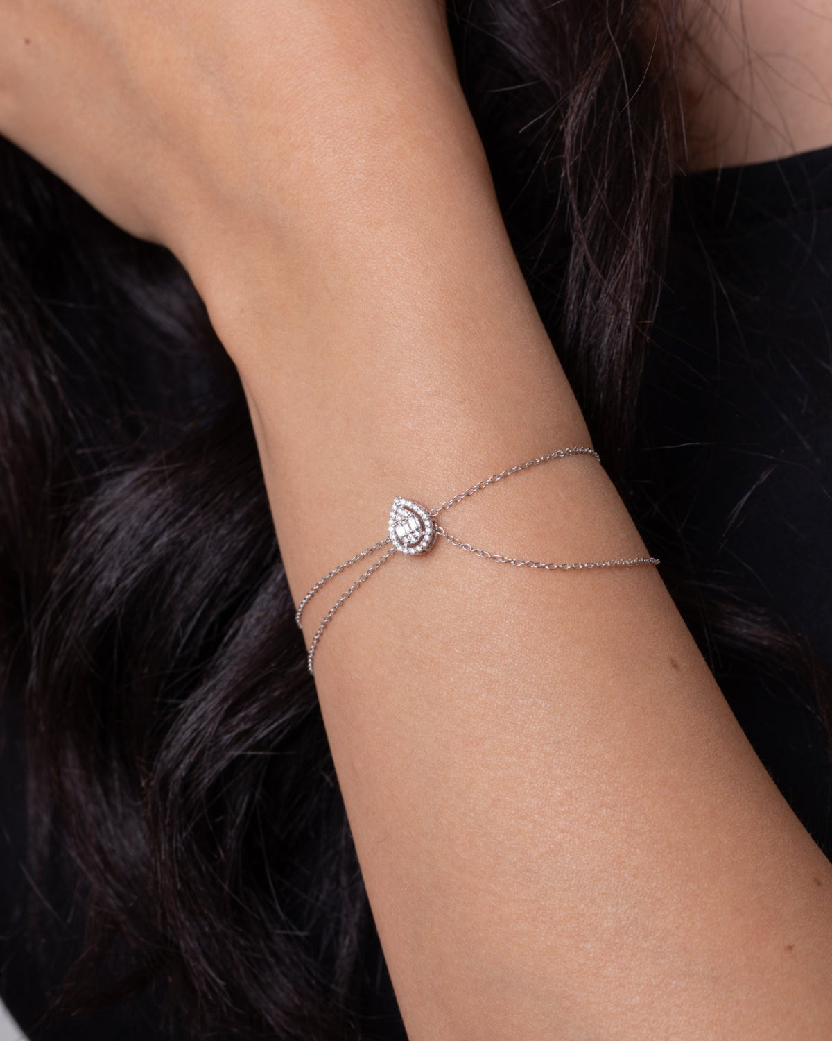 18K White Gold Diamond Bracelet - SA1285