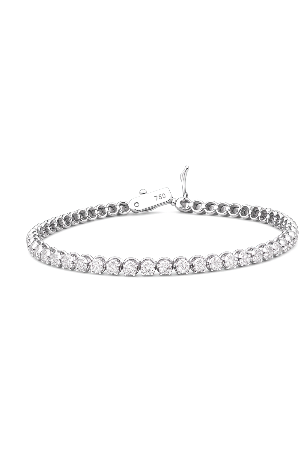 18K White Gold Diamond Tennis Bracelet - RA4549