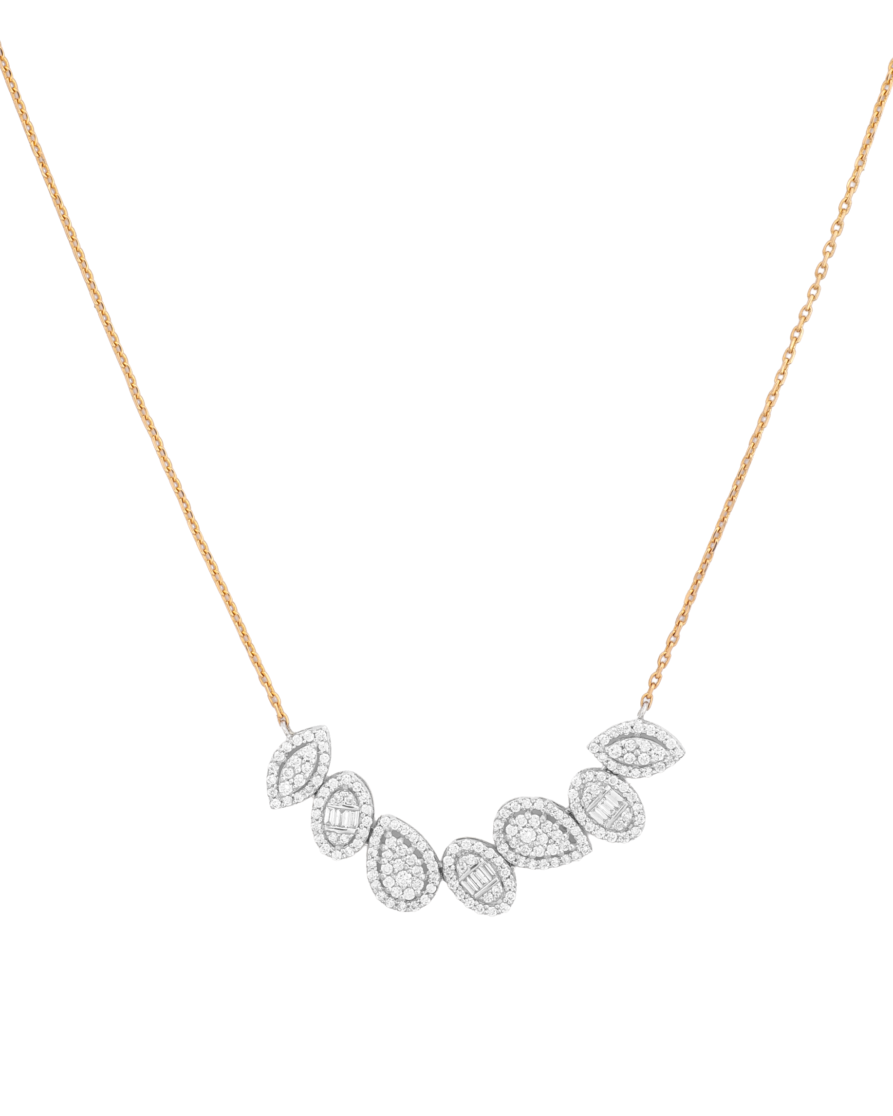 18K Rose Gold Diamond Necklace - RA7374