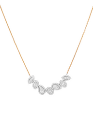 18K Rose Gold Diamond Necklace - RA7374